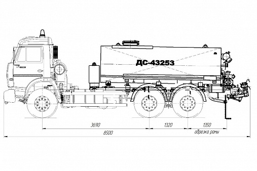 Автогудронатор ДС-43253